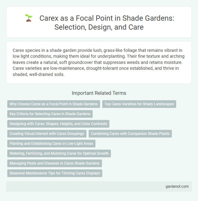 Carex as a Focal Point in Shade Gardens: Selection, Design, and Care
