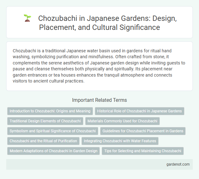 Chozubachi in Japanese Gardens: Design, Placement, and Cultural Significance
