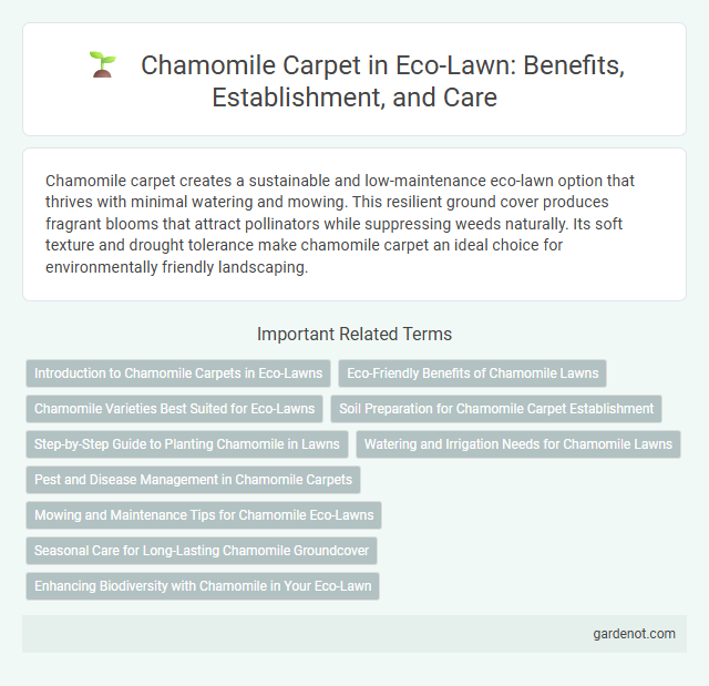 Chamomile Carpet in Eco-Lawn: Benefits, Establishment, and Care