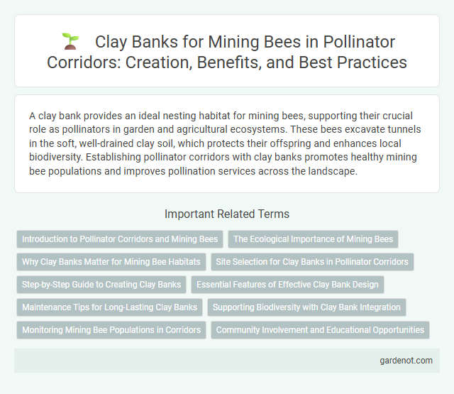 Clay Banks for Mining Bees in Pollinator Corridors: Creation, Benefits, and Best Practices