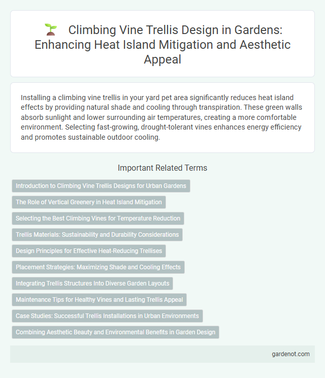 Climbing Vine Trellis Design in Gardens: Enhancing Heat Island Mitigation and Aesthetic Appeal