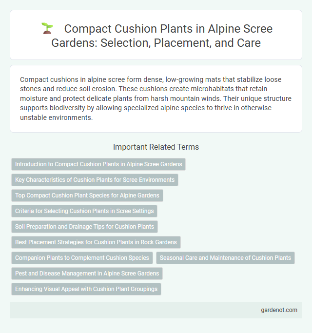 Compact Cushion Plants in Alpine Scree Gardens: Selection, Placement, and Care