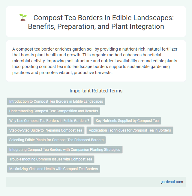 Compost Tea Borders in Edible Landscapes: Benefits, Preparation, and Plant Integration