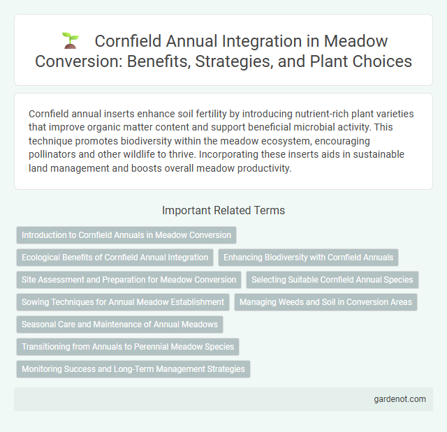 Cornfield Annual Integration in Meadow Conversion: Benefits, Strategies, and Plant Choices
