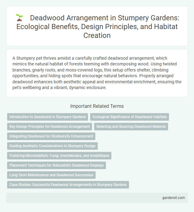 Deadwood Arrangement in Stumpery Gardens: Ecological Benefits, Design Principles, and Habitat Creation
