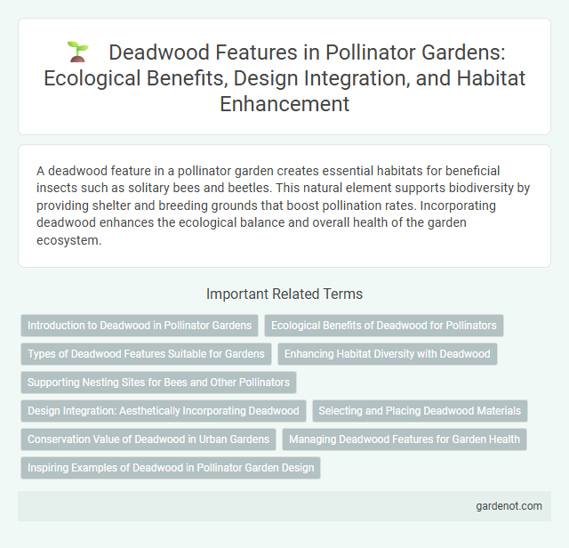 Deadwood Features in Pollinator Gardens: Ecological Benefits, Design Integration, and Habitat Enhancement