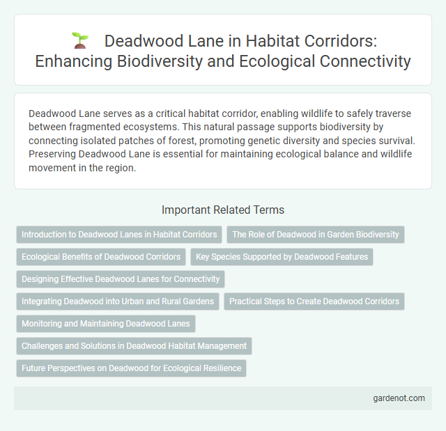 Deadwood Lane in Habitat Corridors: Enhancing Biodiversity and Ecological Connectivity