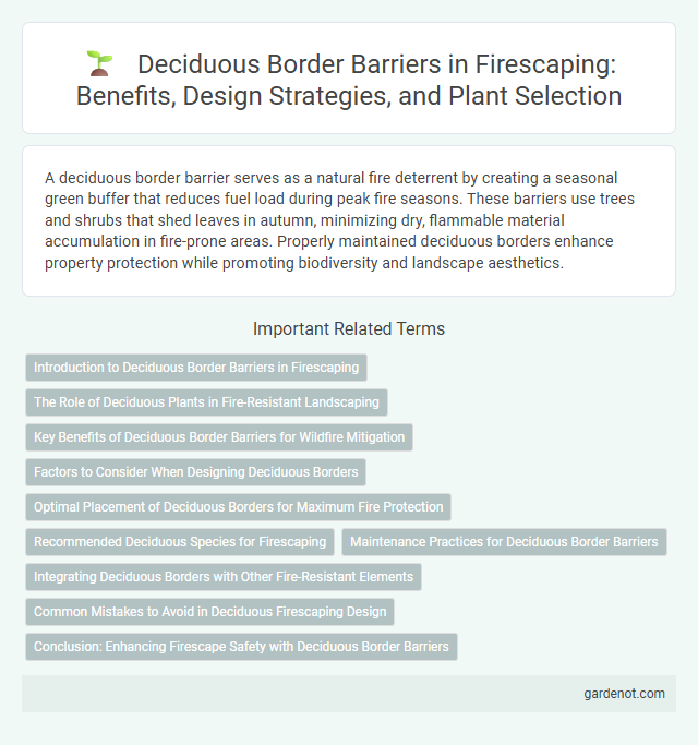 Deciduous Border Barriers in Firescaping: Benefits, Design Strategies, and Plant Selection