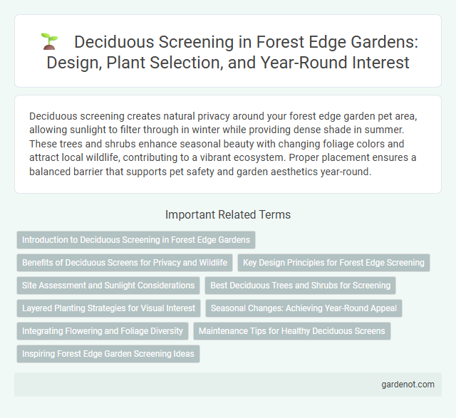 Deciduous Screening in Forest Edge Gardens: Design, Plant Selection, and Year-Round Interest