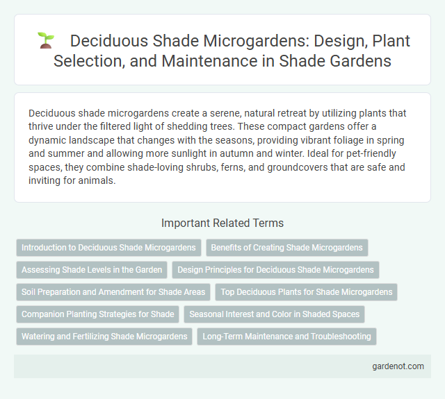 Deciduous Shade Microgardens: Design, Plant Selection, and Maintenance in Shade Gardens