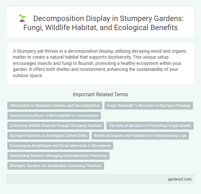 Decomposition Display in Stumpery Gardens: Fungi, Wildlife Habitat, and Ecological Benefits