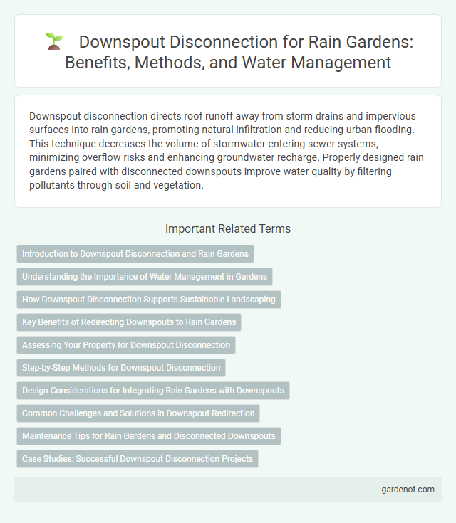 Downspout Disconnection for Rain Gardens: Benefits, Methods, and Water Management