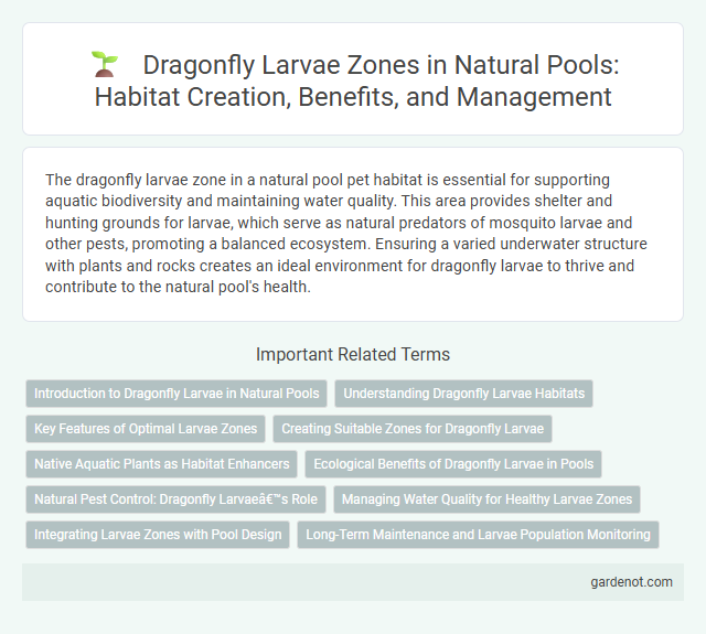 Dragonfly Larvae Zones in Natural Pools: Habitat Creation, Benefits, and Management
