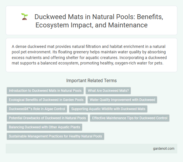 Duckweed Mats in Natural Pools: Benefits, Ecosystem Impact, and Maintenance