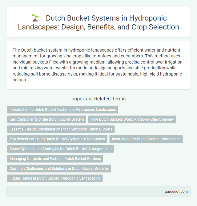 Dutch Bucket Systems in Hydroponic Landscapes: Design, Benefits, and Crop Selection