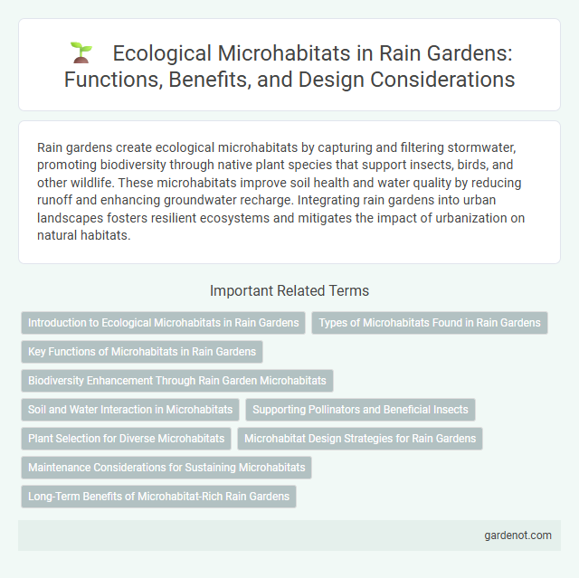 Ecological Microhabitats in Rain Gardens: Functions, Benefits, and Design Considerations