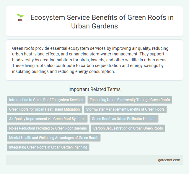 Ecosystem Service Benefits of Green Roofs in Urban Gardens
