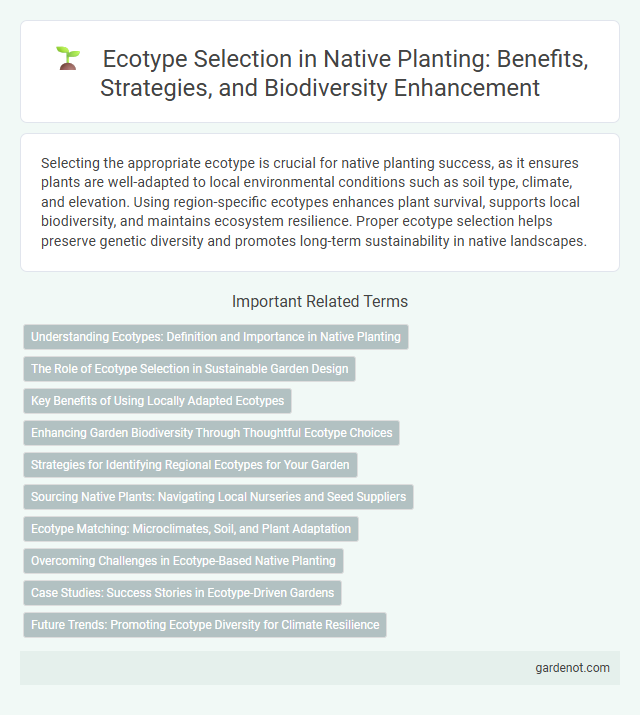 Ecotype Selection in Native Planting: Benefits, Strategies, and Biodiversity Enhancement