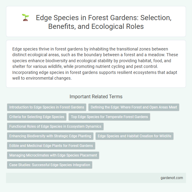 Edge Species in Forest Gardens: Selection, Benefits, and Ecological Roles