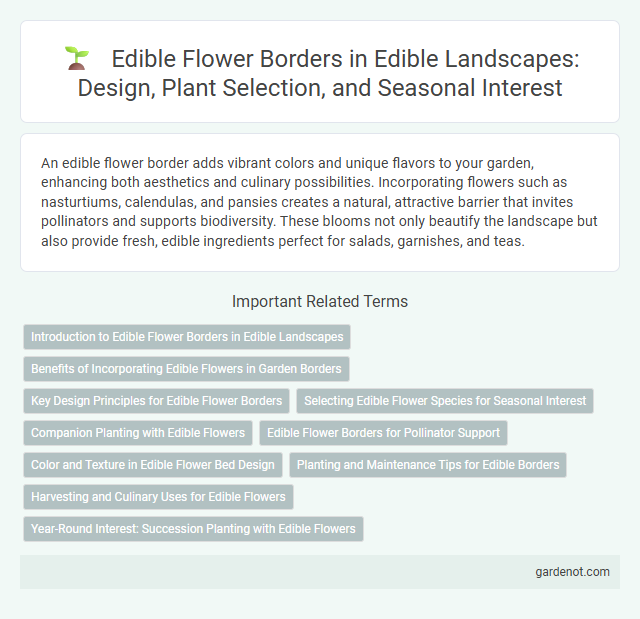 Edible Flower Borders in Edible Landscapes: Design, Plant Selection, and Seasonal Interest