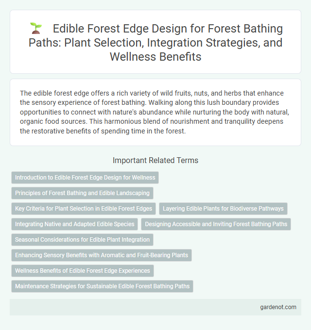 Edible Forest Edge Design for Forest Bathing Paths: Plant Selection, Integration Strategies, and Wellness Benefits