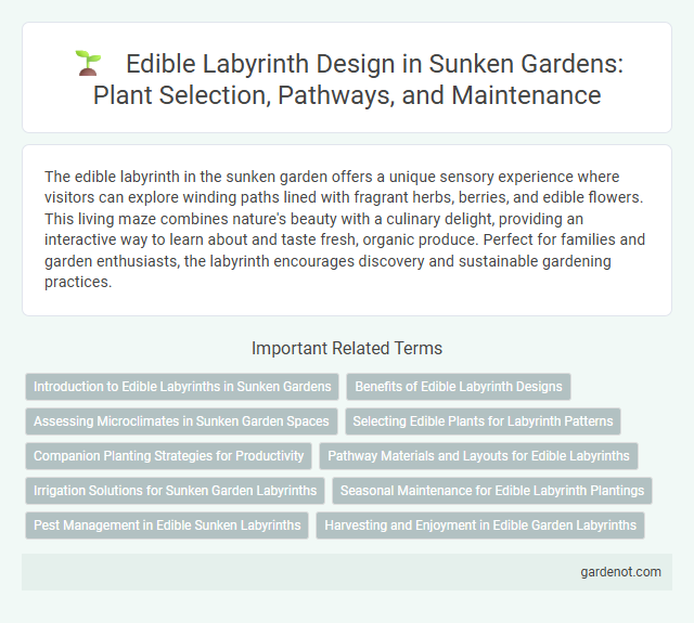 Edible Labyrinth Design in Sunken Gardens: Plant Selection, Pathways, and Maintenance
