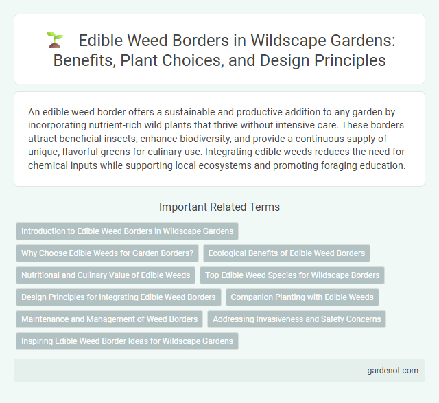 Edible Weed Borders in Wildscape Gardens: Benefits, Plant Choices, and Design Principles