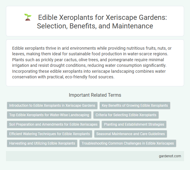 Edible Xeroplants for Xeriscape Gardens: Selection, Benefits, and Maintenance