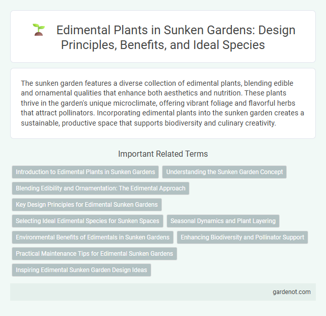 Edimental Plants in Sunken Gardens: Design Principles, Benefits, and Ideal Species