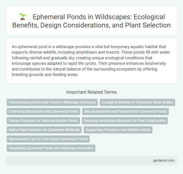 Ephemeral Ponds in Wildscapes: Ecological Benefits, Design Considerations, and Plant Selection