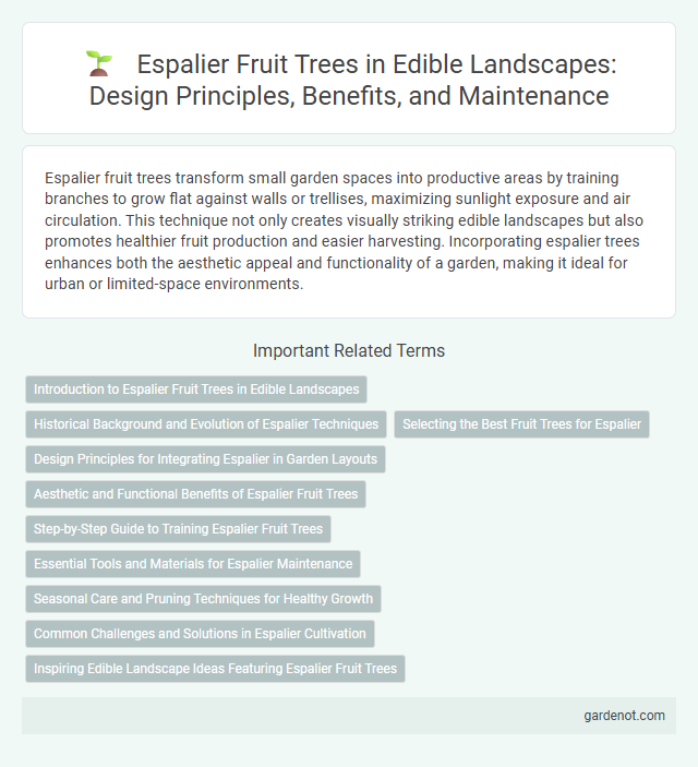 Espalier Fruit Trees in Edible Landscapes: Design Principles, Benefits, and Maintenance