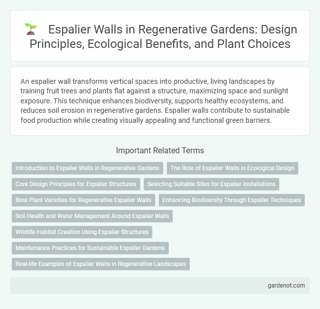 Espalier Walls in Regenerative Gardens: Design Principles, Ecological Benefits, and Plant Choices