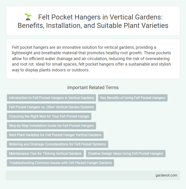 Felt Pocket Hangers in Vertical Gardens: Benefits, Installation, and Suitable Plant Varieties