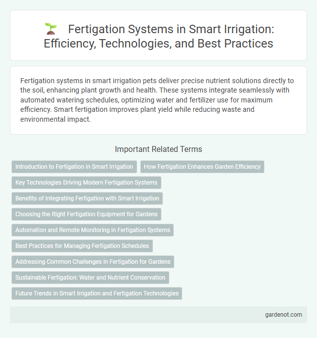 Fertigation Systems in Smart Irrigation: Efficiency, Technologies, and Best Practices
