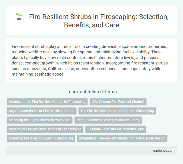 Fire-Resilient Shrubs in Firescaping: Selection, Benefits, and Care