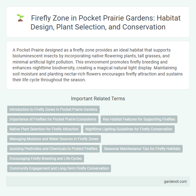 Firefly Zone in Pocket Prairie Gardens: Habitat Design, Plant Selection, and Conservation