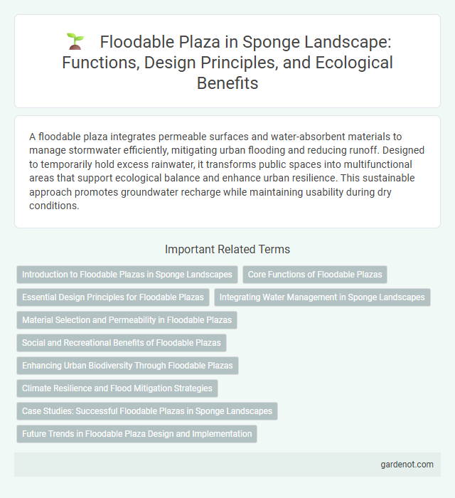 Floodable Plaza in Sponge Landscape: Functions, Design Principles, and Ecological Benefits
