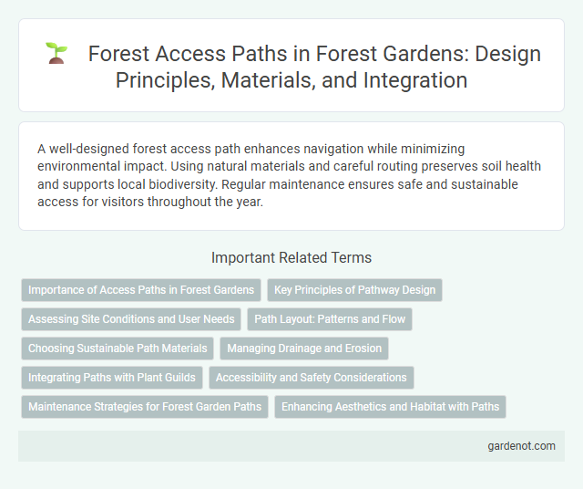 Forest Access Paths in Forest Gardens: Design Principles, Materials, and Integration