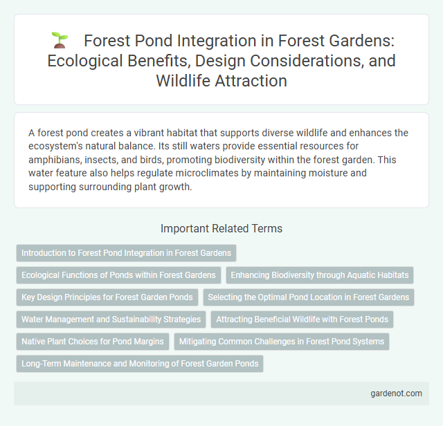 Forest Pond Integration in Forest Gardens: Ecological Benefits, Design Considerations, and Wildlife Attraction