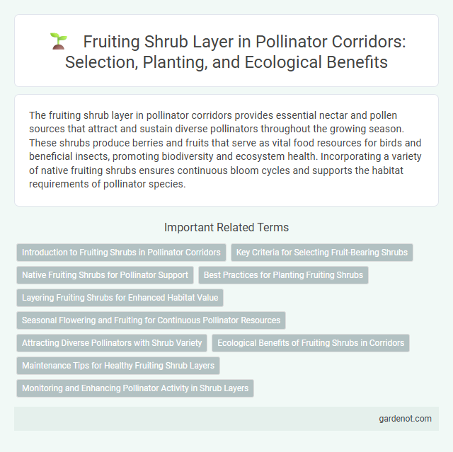 Fruiting Shrub Layer in Pollinator Corridors: Selection, Planting, and Ecological Benefits