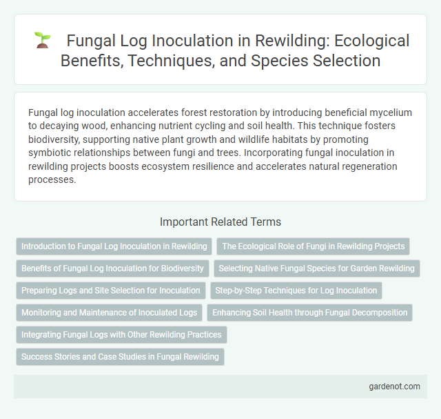 Fungal Log Inoculation in Rewilding: Ecological Benefits, Techniques, and Species Selection