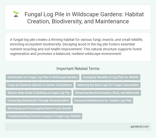 Fungal Log Pile in Wildscape Gardens: Habitat Creation, Biodiversity, and Maintenance