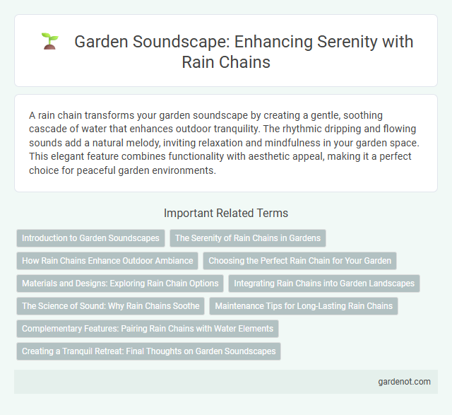 Garden Soundscape: Enhancing Serenity with Rain Chains