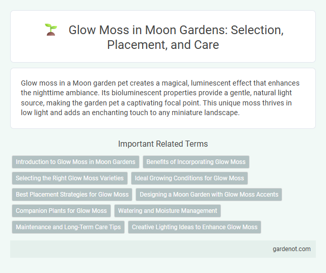 Glow Moss in Moon Gardens: Selection, Placement, and Care