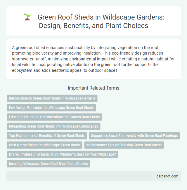 Green Roof Sheds in Wildscape Gardens: Design, Benefits, and Plant Choices