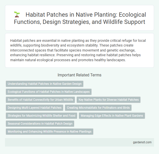 Habitat Patches in Native Planting: Ecological Functions, Design Strategies, and Wildlife Support