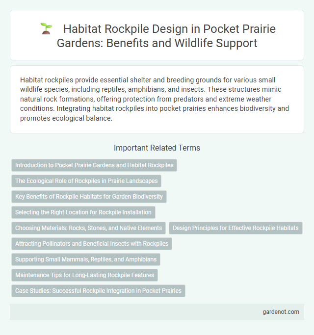 Habitat Rockpile Design in Pocket Prairie Gardens: Benefits and Wildlife Support