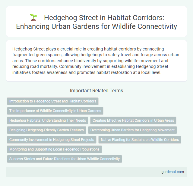 Hedgehog Street in Habitat Corridors: Enhancing Urban Gardens for Wildlife Connectivity