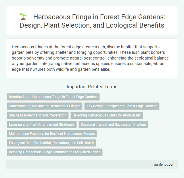 Herbaceous Fringe in Forest Edge Gardens: Design, Plant Selection, and Ecological Benefits