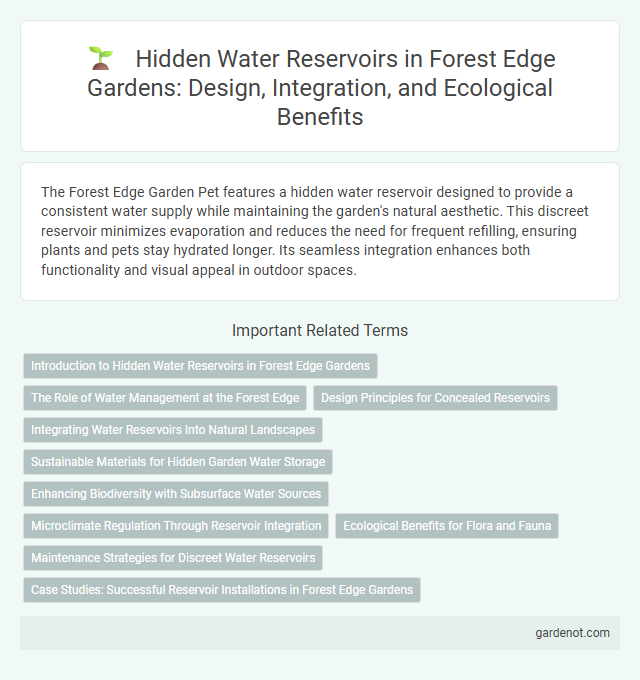 Hidden Water Reservoirs in Forest Edge Gardens: Design, Integration, and Ecological Benefits